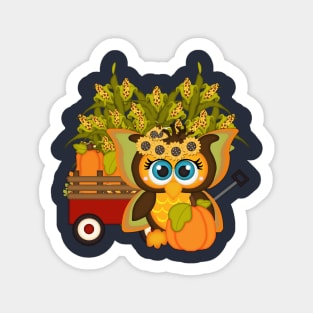 Fall Fairy Owl Sticker